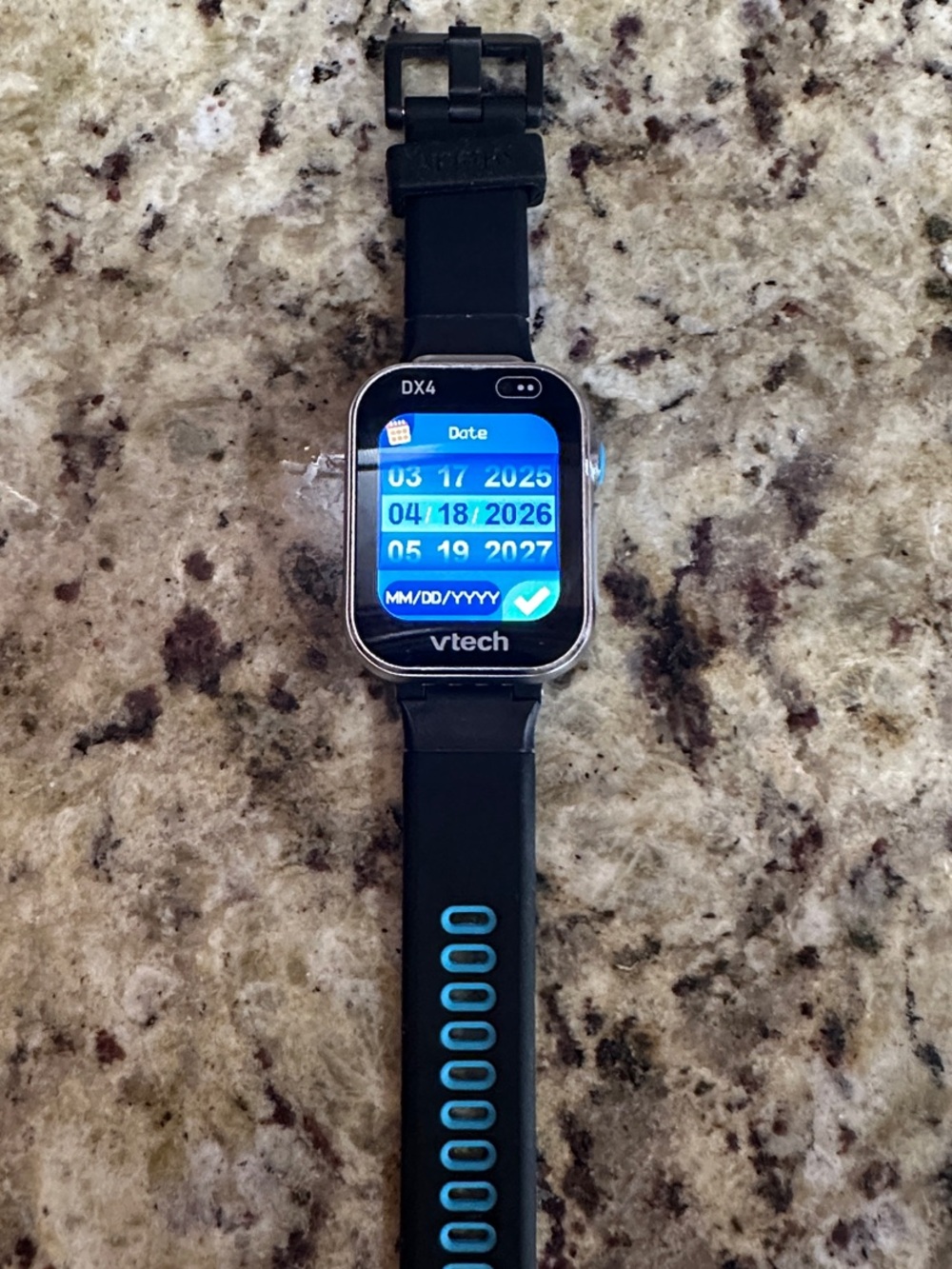 VTech DX4 Kids Smartwatch — Black with Blue Accents